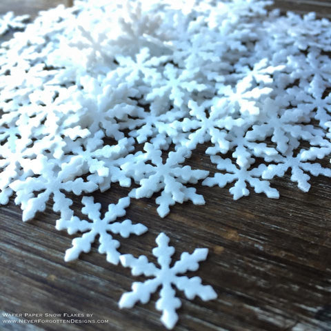 Edible Snowflakes Sprinkles Infused with Flash Dust Glitter for Food & Drinks