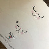 Easter Bunny Sleeping Face Cupcake Wraps