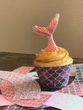 Mermaid Tail Candy Sucker Lollipops Cake & Cupcake Toppers