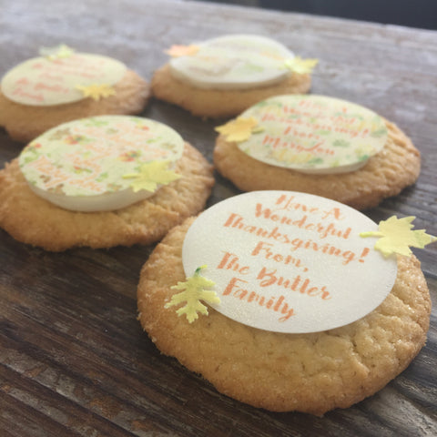 Autumn Themed Edible Image Cookie Toppers