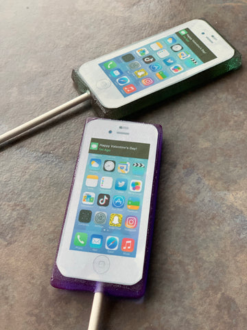 iPhone & Social Media Themed Candy Lollipops
