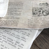2" Circles Edible Alice in Wonderland Vintage Printed Book Pages