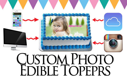 Custom Photo Edible Image Toppers