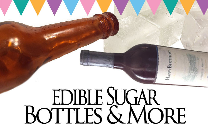 Edible Sugar Glass Beer Bottles