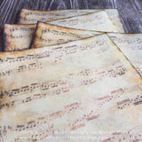 Edible Vintage Aged Music Sheets on Wafer Paper
