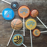 NY Knicks Basketball & Rangers Hockey Puck Lollipop Suckers Favors