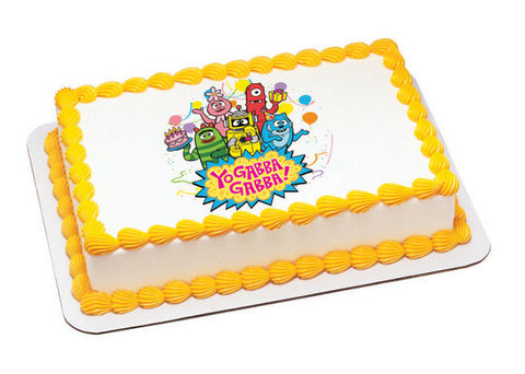 Yo Gabba Gabba Edible Cake Topper on Frosting Paper - Never Forgotten Designs