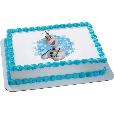 Disney Pixar Frozen Olaf Movie Edible Cake Topper on Frosting Paper - Never Forgotten Designs