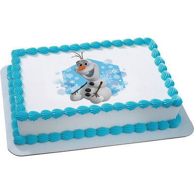 Disney Pixar Frozen Olaf Movie Edible Cake Topper on Frosting Paper - Never Forgotten Designs
