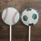 Soccer and Baseball Party Favor Lollipop Suckers