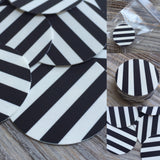 Black & White Striped Edible Pre-Cut Images