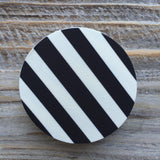 Black & White Striped Edible Pre-Cut Images