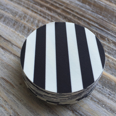 Black & White Striped Edible Images