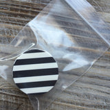 Black & White Striped Edible Pre-Cut Images