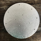 Round Silver Foil Wrapped Thick Cake Board