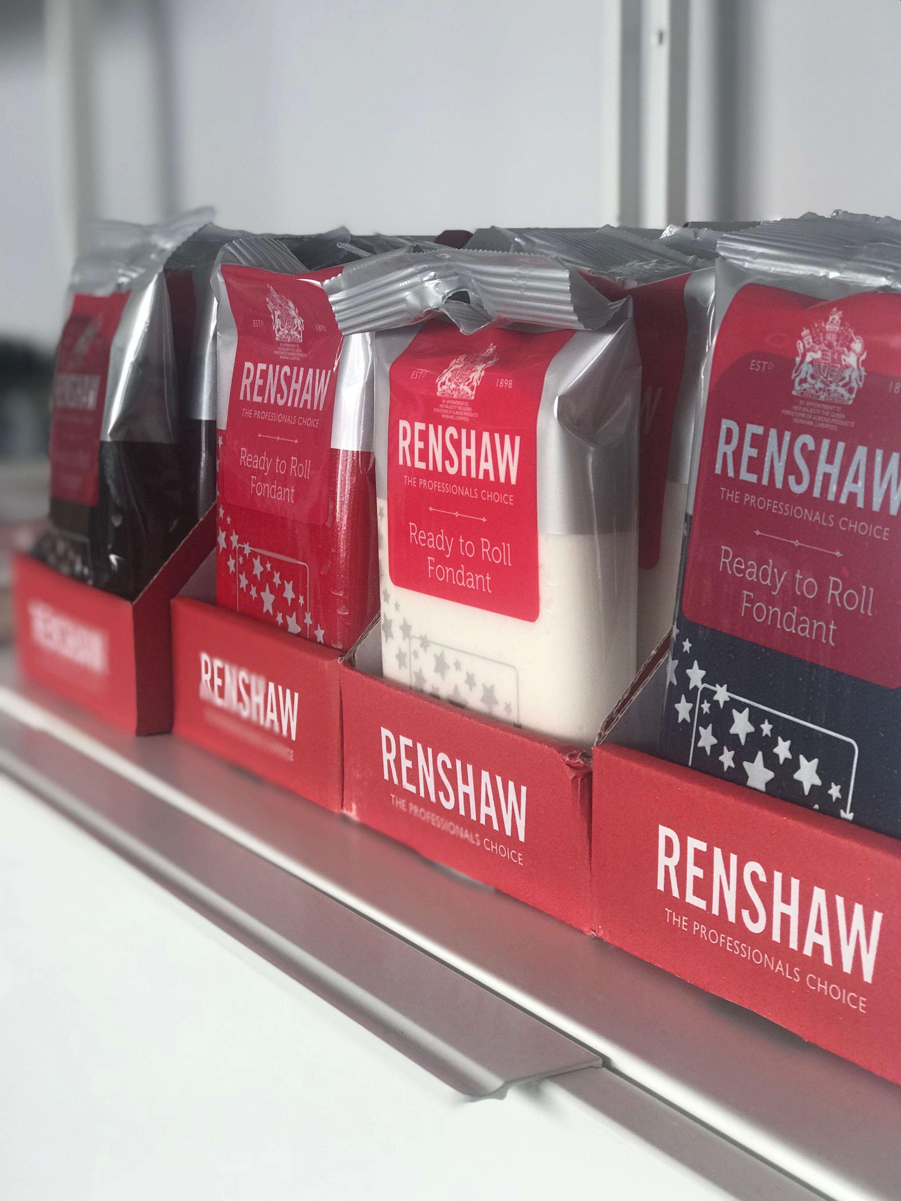 Renshaw Fondant 250 Gram Packs in Red - Black - Navy Blue and WHite