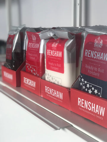 Renshaw Fondant 250 Gram Packs in Red - Black - Navy Blue and WHite