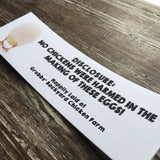 Economic Printed Custom Egg Carton Labels Personalized with Your Information - Never Forgotten Designs