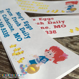 Egg Definition Economic Printed Custom Egg Carton Labels Personalized with Your Information