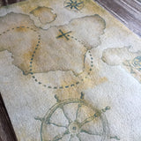 Edible Aged Pirate Map on Wafer Paper - Never Forgotten Designs