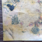 Edible Aged Pirate Map on Wafer Paper - Never Forgotten Designs