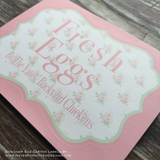 Shabby Chic Banners Designer Egg Carton Labels with Premium Printing - Never Forgotten Designs