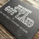 Chalkboard Big Top Just Got Laid Designer Egg Carton Labels with Premium Printing - Never Forgotten Designs