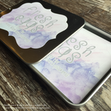 Purple Clouds Watercolor Designer Egg Carton Labels with Premium Printing