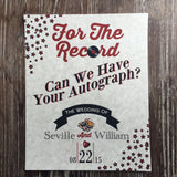 For the Record Wedding Signage - Never Forgotten Designs