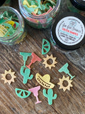 Fiesta Shapes Cactus Margarita Sombero Lime Sun Edible Fun Food Sprinkles