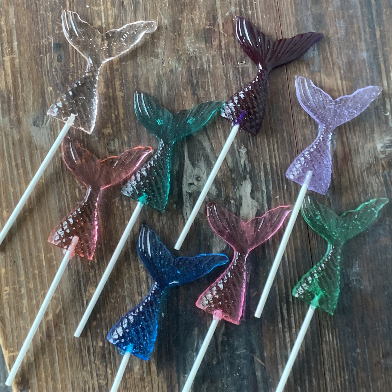 Little Mermaid Tail Candy Sucker Lollipop Favors Set