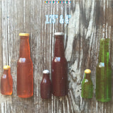 Mini 1.75 Inch Hard Candy Sugar Beer Bottle Cupcake Topper