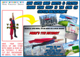 Flying Super Hero Invitation Design - Never Forgotten Designs