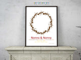 Personalized Thanksgiving Fingerprint Wreath Gift Design - Never Forgotten Designs