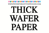 Thick Cardstock Wafer Paper