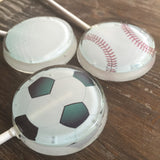 Soccer Baseball and Golf Ball Party Favor Lollipop Suckers