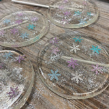 Large Let It Snow Lollipops 3.75” Round