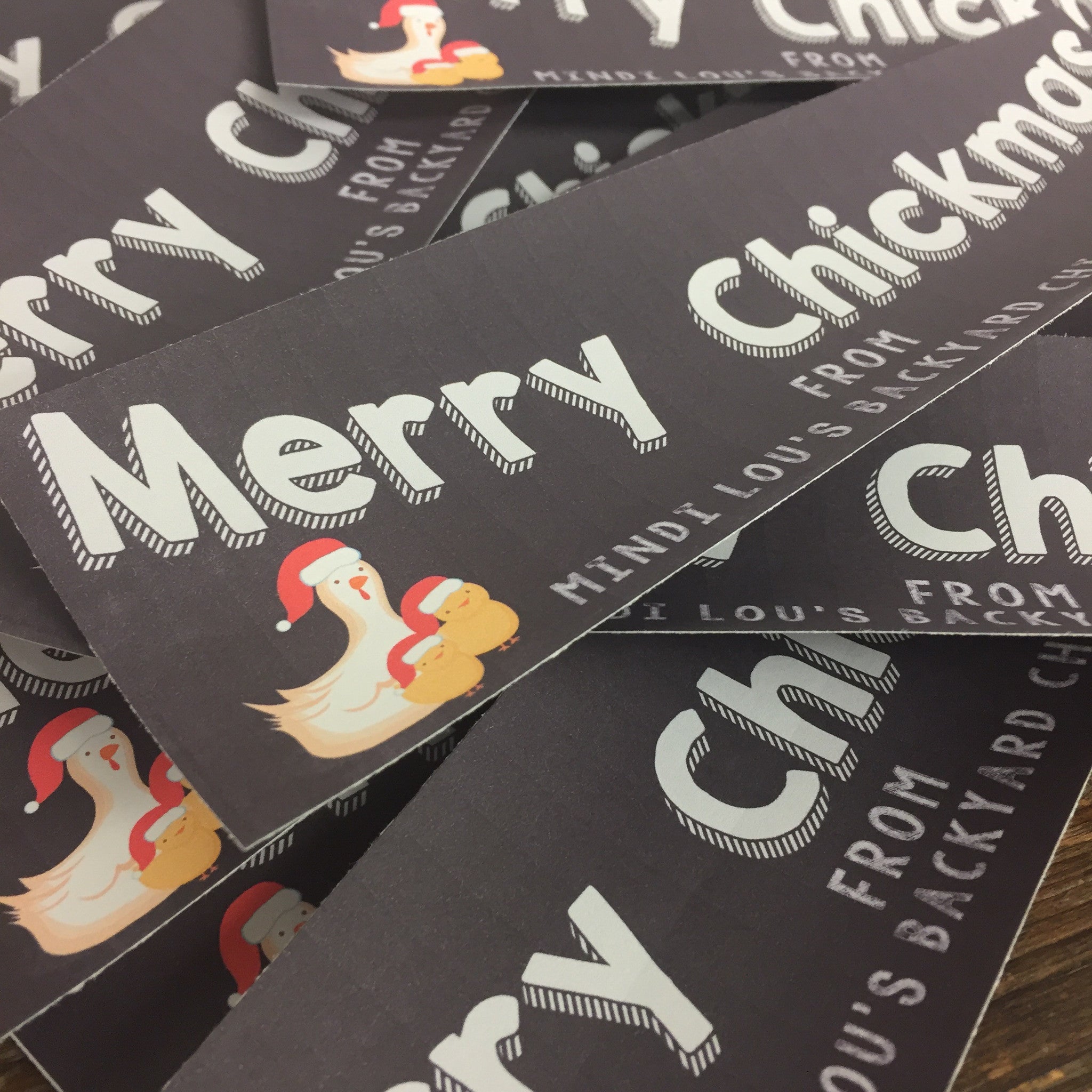 Merry Chickmas Christmas Egg Carton Labels