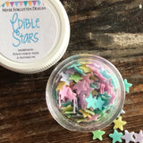 Edible Snowflakes Sprinkles Infused with Flash Dust Glitter for