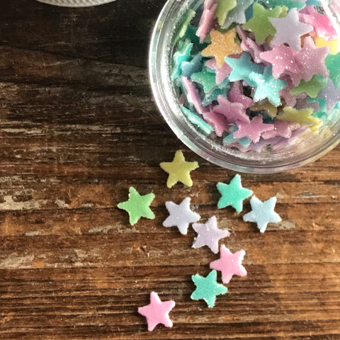 Colorful Star Glitter Fun Food Sprinkles© by Never Forgotten Designs