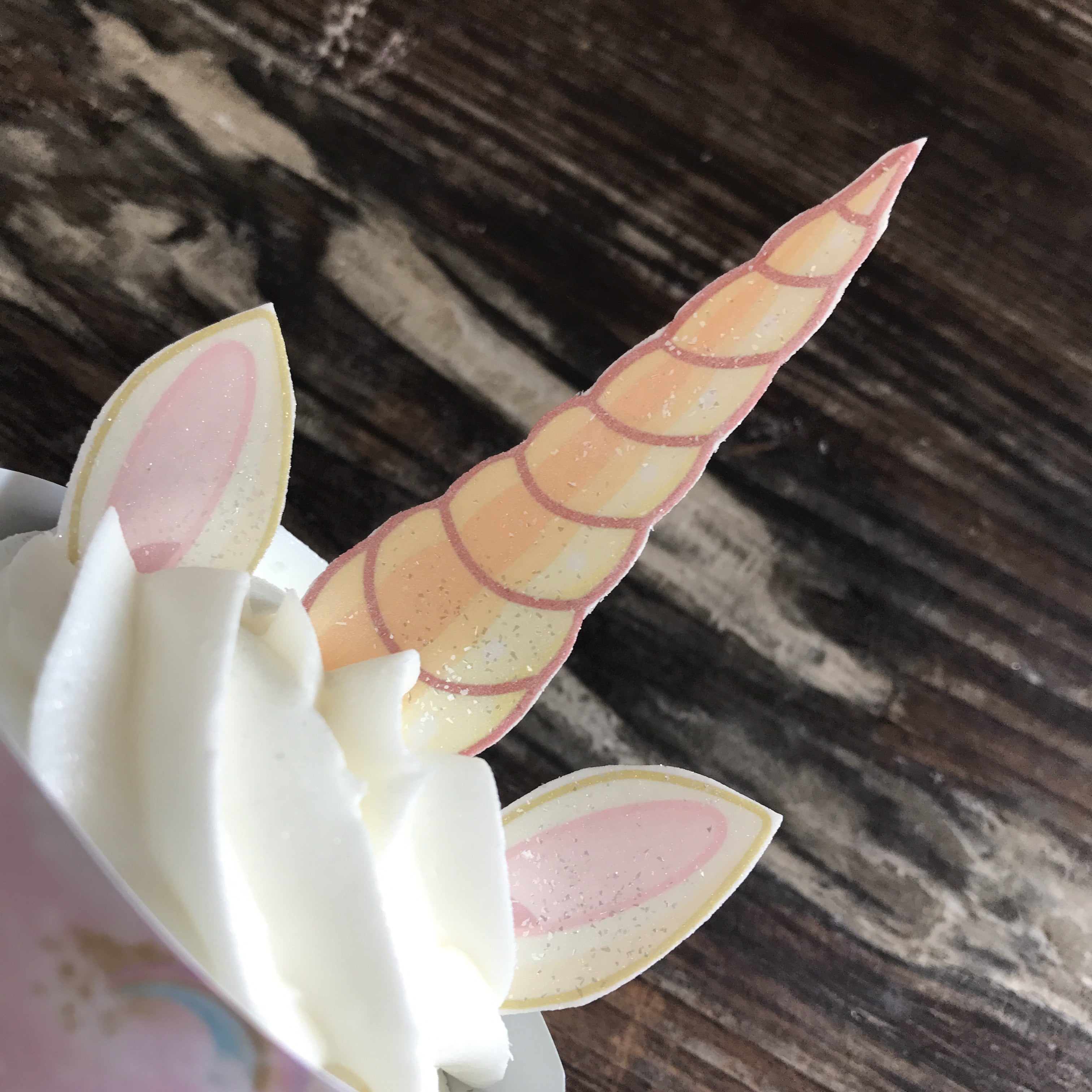 Edible Unicorn Cupcake Standup Toppers