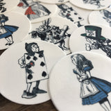 Alice in Wonderland Cards Cupcake Cookie Toppers