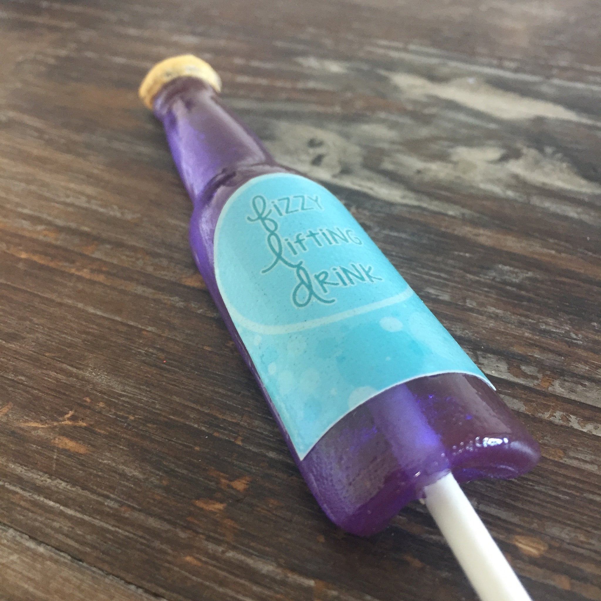 Fizzy Lifting Drink Grape Soda Bottle Lollipop