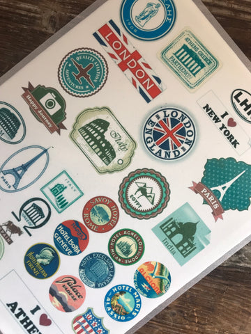 Edible Frosting Image Travel Stamps