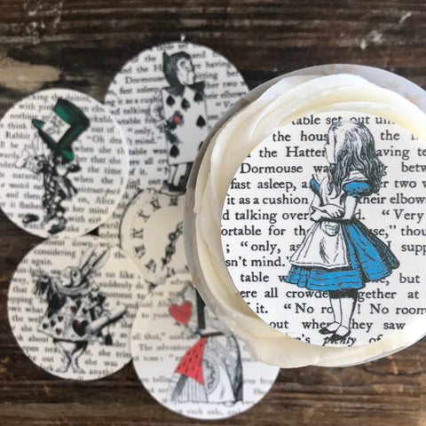 Alice Wonderland Image for 8 Round Frosting Sheet Edible Cake